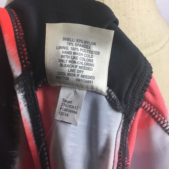 Converse Orange Grey Tankini Swim Top swimsuit‎ - Picture 5 of 5